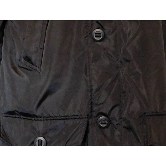 Guy Laroche Homme Puffer Winter Parka Jacket S Black Hooded Lined Long Sleeve - Picture 5 of 15